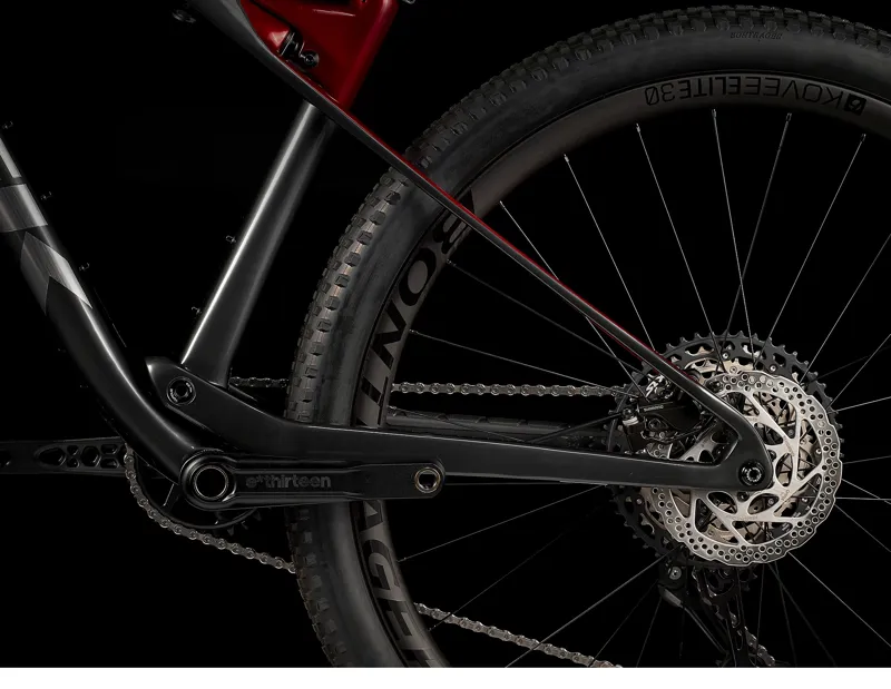 2022 Trek Supercaliber 9.7 Mountain Bike in Lithium Grey/Crimson-2